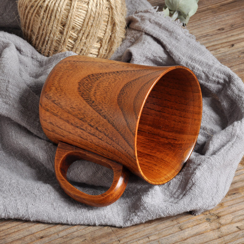 Zen Elegance - The Retro Japanese-Style Literary Wooden Mug