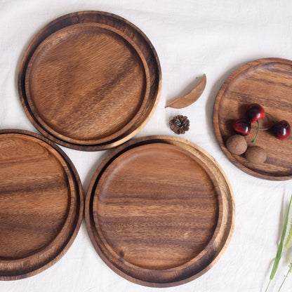 Simplicity in Form - Round Wooden Plate Collection