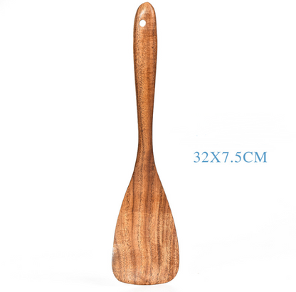 Timeless Teak Treasures - Premium Natural Wood Kitchen Tools Collection