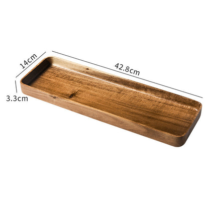 Elevate Your Dining Experience - Rectangular Deep Wood Plates