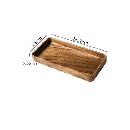 Elevate Your Dining Experience - Rectangular Deep Wood Plates