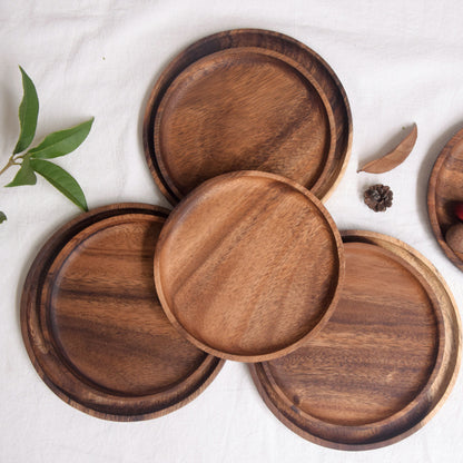 Simplicity in Form - Round Wooden Plate Collection