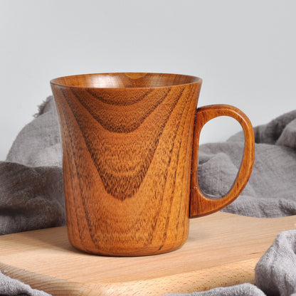 Zen Elegance - The Retro Japanese-Style Literary Wooden Mug