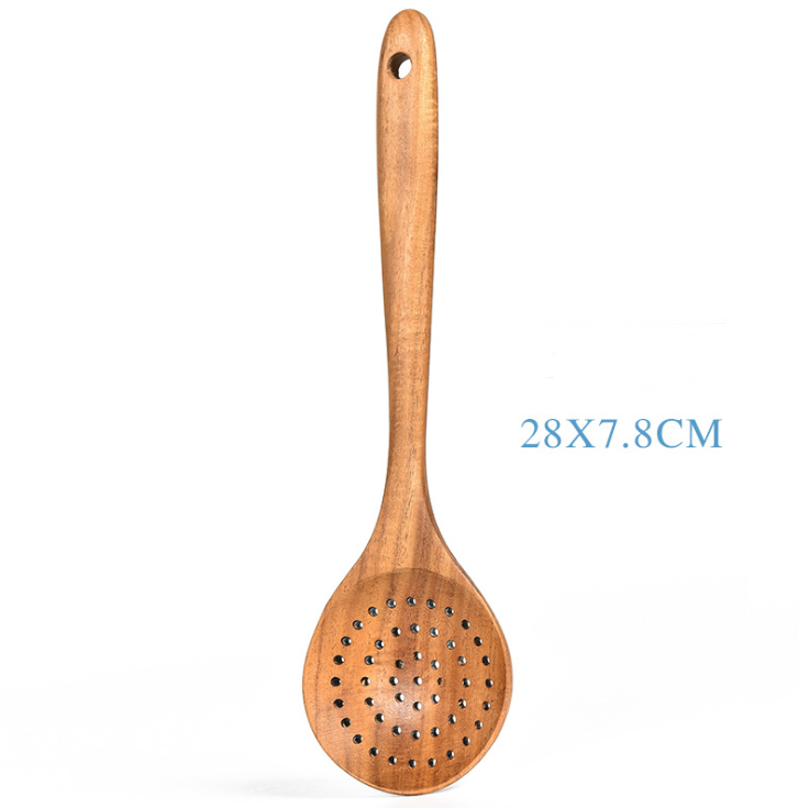 Timeless Teak Treasures - Premium Natural Wood Kitchen Tools Collection