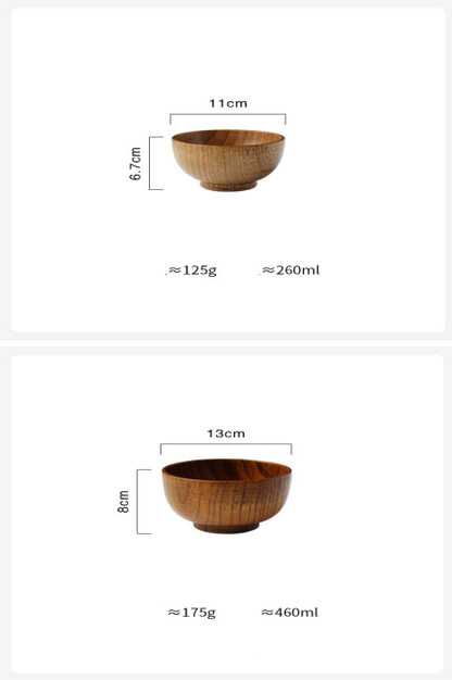 Elegant Echoes from the East - Authentic Japanese Wooden Bowls