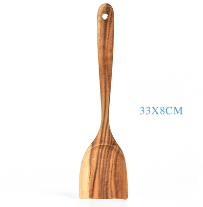 Timeless Teak Treasures - Premium Natural Wood Kitchen Tools Collection