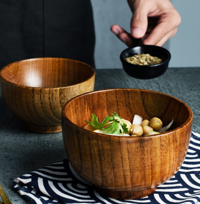 Elegant Echoes from the East - Authentic Japanese Wooden Bowls