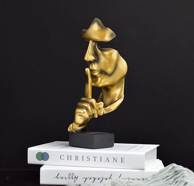 Whispers of Elegance: Silent One Abstract Resin Statue - The Subtle Beauty of Modern Artistry for Every Interior