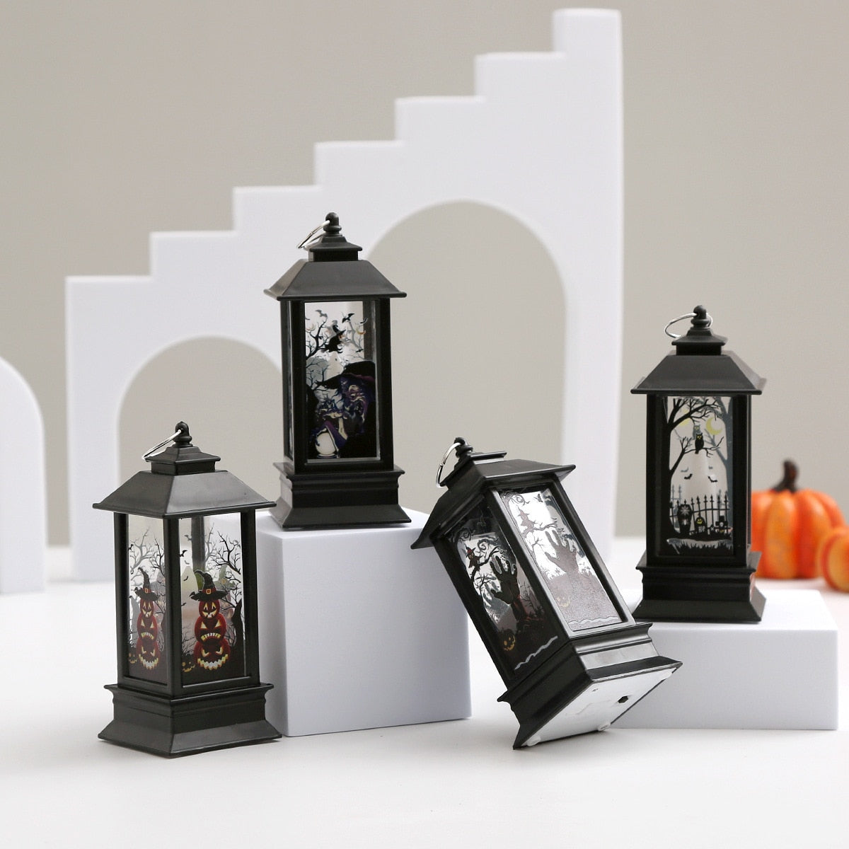 Haunted Elegance: Halloween LED Candle Light Collection - Vintage Charm for Spooky Celebrations