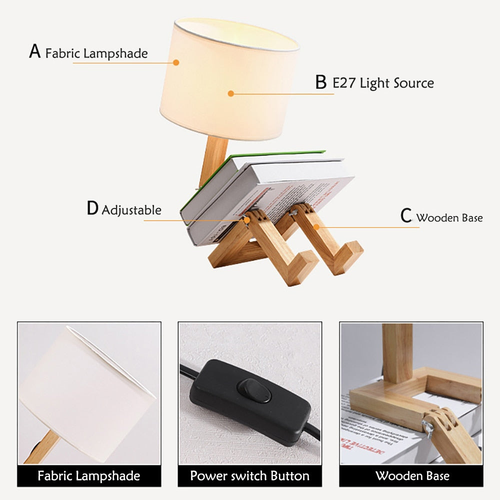 Sanoni's Nordic Robot LED Desk Lamp - A Mesmerizing Fusion of Artistry and Charm