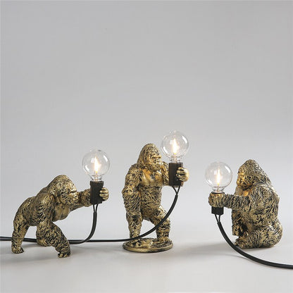 Gorilla Glint: Mini Resin Night Light - A Whimsical Touch of the Wild for Your Space