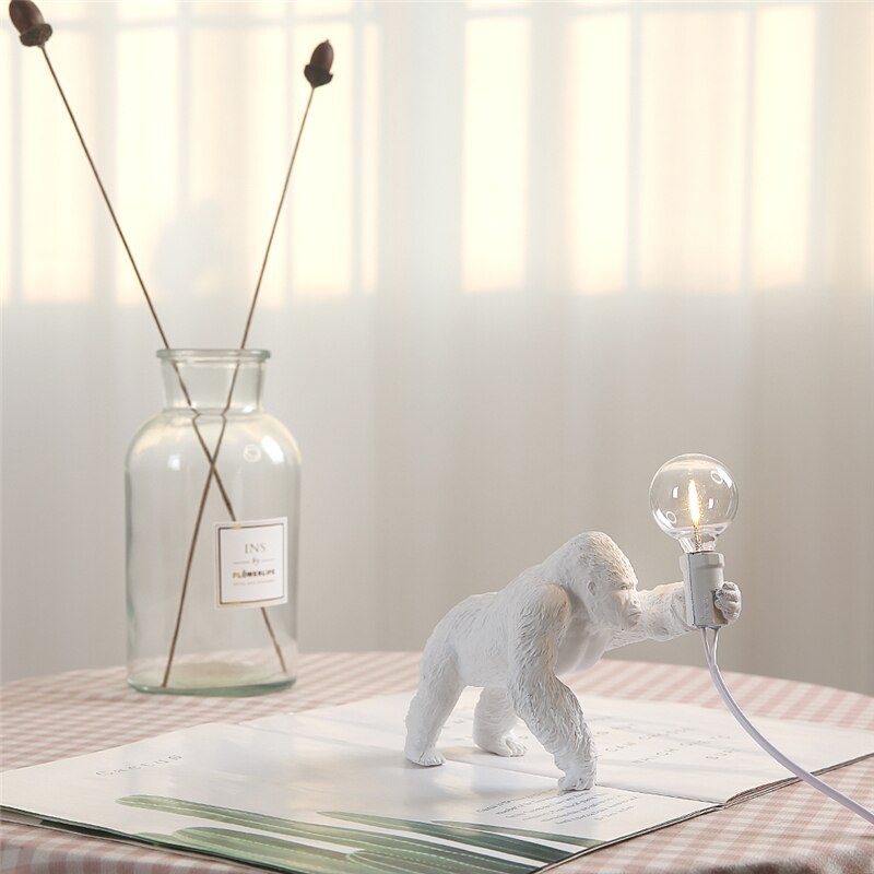 Gorilla Glint: Mini Resin Night Light - A Whimsical Touch of the Wild for Your Space