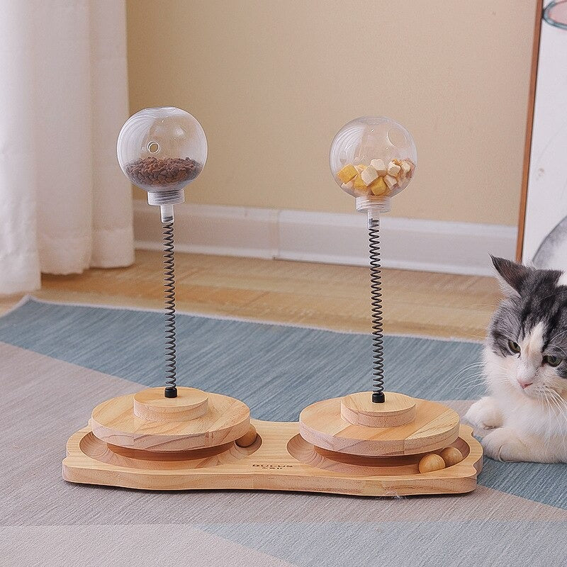 Interactive Cat Treat Dispenser Toy for Endless Fun and Healthy Rewards