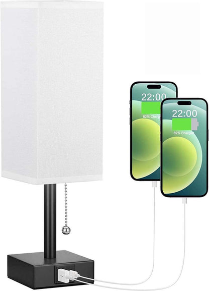 Versatile Bedside Table Lamp with 3 Levels Brightness and USB Charging Ports